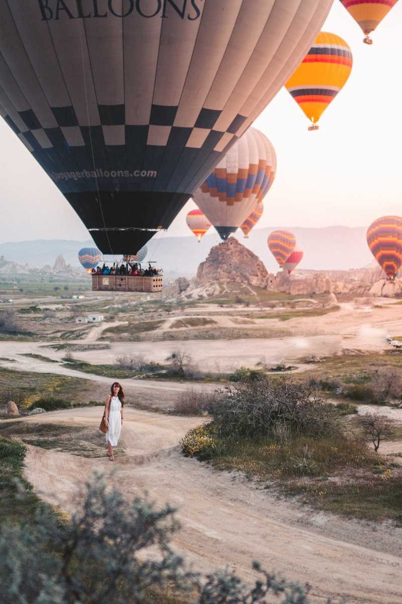 Multiple hot air balloons over Palermo